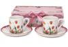 Espresso Cups and Saucers Set of Two 100ml Tulips Gift