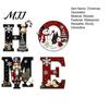 Nutcracker Themed Home Sign 4Pcs Christmas HOME Wooden Letter Wall Decor, Hanging with Snowman Reusable Set Tree Art, Waterproof Farmhouse Holiday