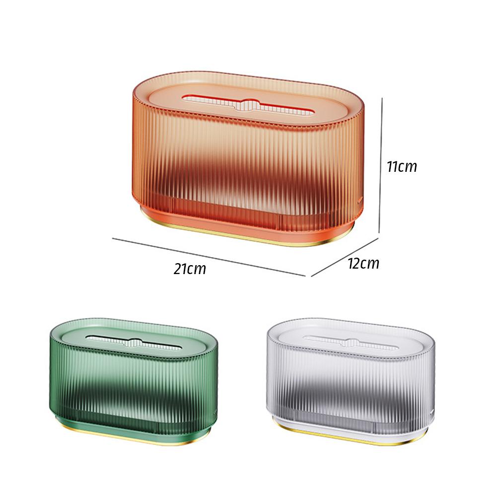 Simple Tissue Box Translucent Mask Storage Case Napkin Holder Container Large Capacity Wet Tissue Paper Dispenser Organizer
