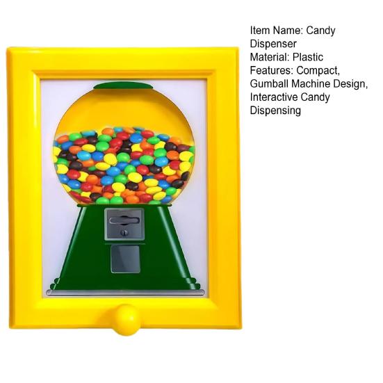 Süßigkeitenspender, Mini-Kaugummiautomat im Rahmen, Tisch-Süßigkeitenspender für Kinder und Erwachsene, Maschine für Süßigkeiten, Nüsse, Leckerlis für Hunde und Katzen