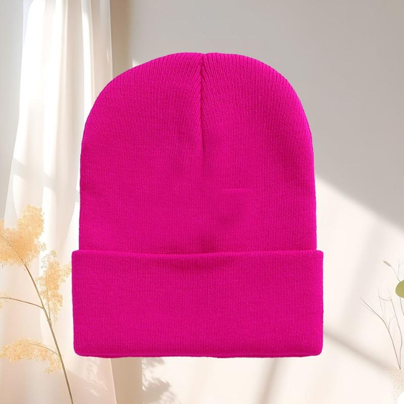 Czapka wełniana jesienno-zimowa czapka na zimno czapka dziergana dla pary czapka dziergana w kolorze cukierkowym wzór haftu tekst