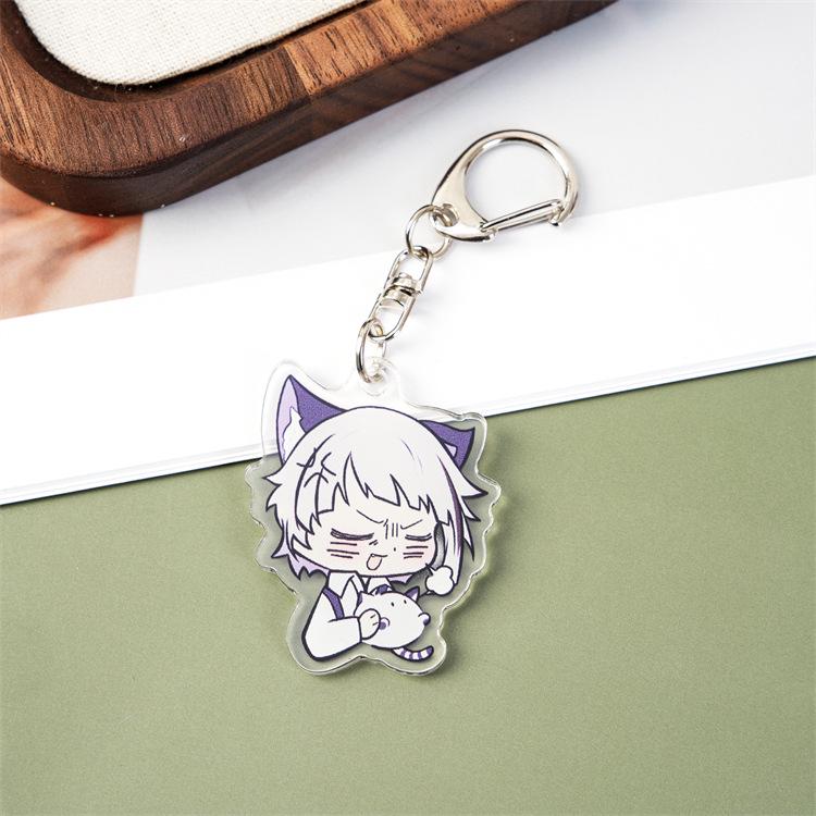 Wild Dog Anime Acrylic Keychain: Cute Cartoon Backpack Pendant & Keyring Accessory
