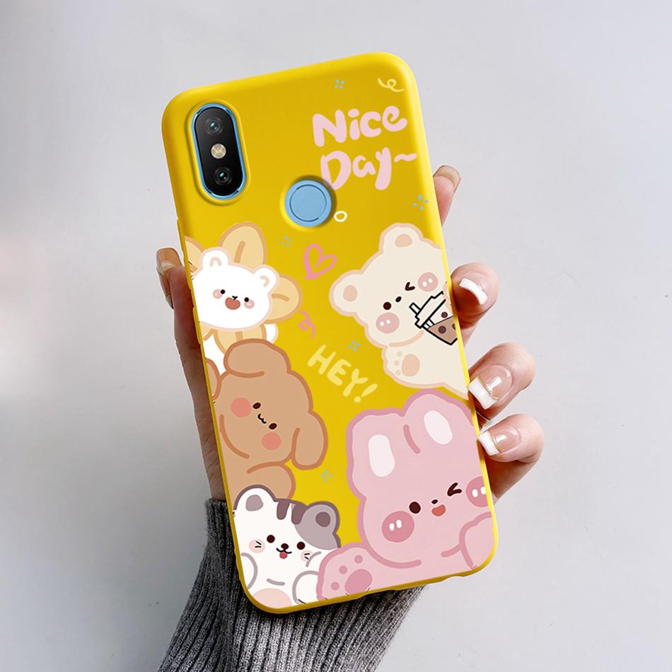 Case For Xiaomi Mi A2 Lite MiA2 Cute Bear Cartoon Frog Soft Silicone Phone Case Bumper For Xiaomi Mi A2 Lite A2lite Back Cover