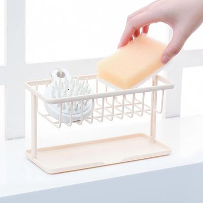 Storage Rack Drain Rack Sponge Holder Washable Sink Shelf Storage Box Plastic Basket Kitchen Bathroom Accessories