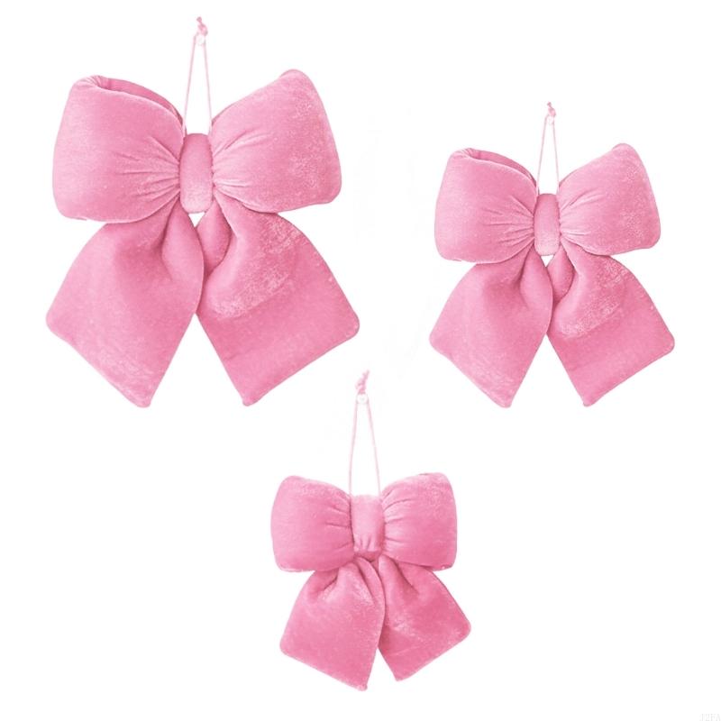 Velvets Holiday Bow Ornament With Delicate Design For Seasonal Home Styling Decorative Hanging Wreath Bowknot