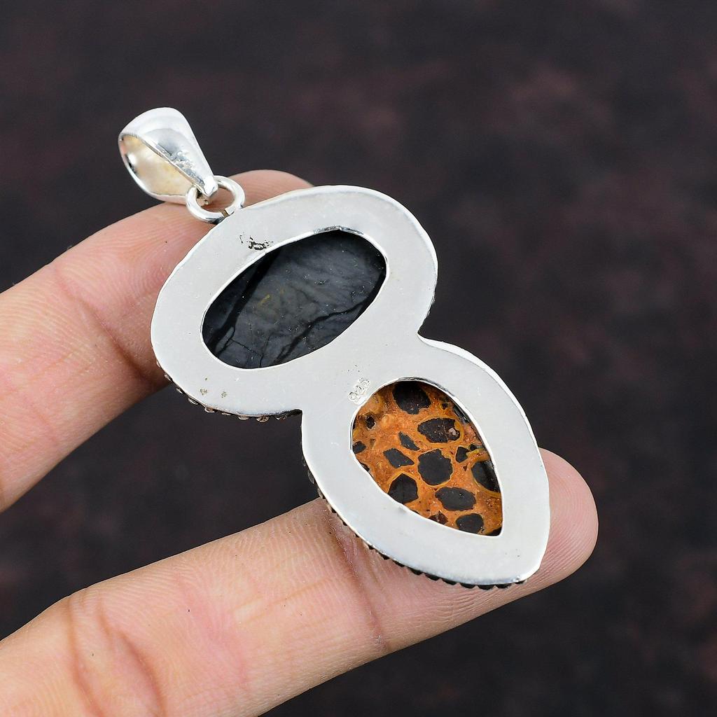 Picasso Jasper Pendant Bauxite Pendant 925 Sterling Silver Pendant Gemstone Handmade Jewelry Vintage Pendant Gift For Women Designer Jewelry