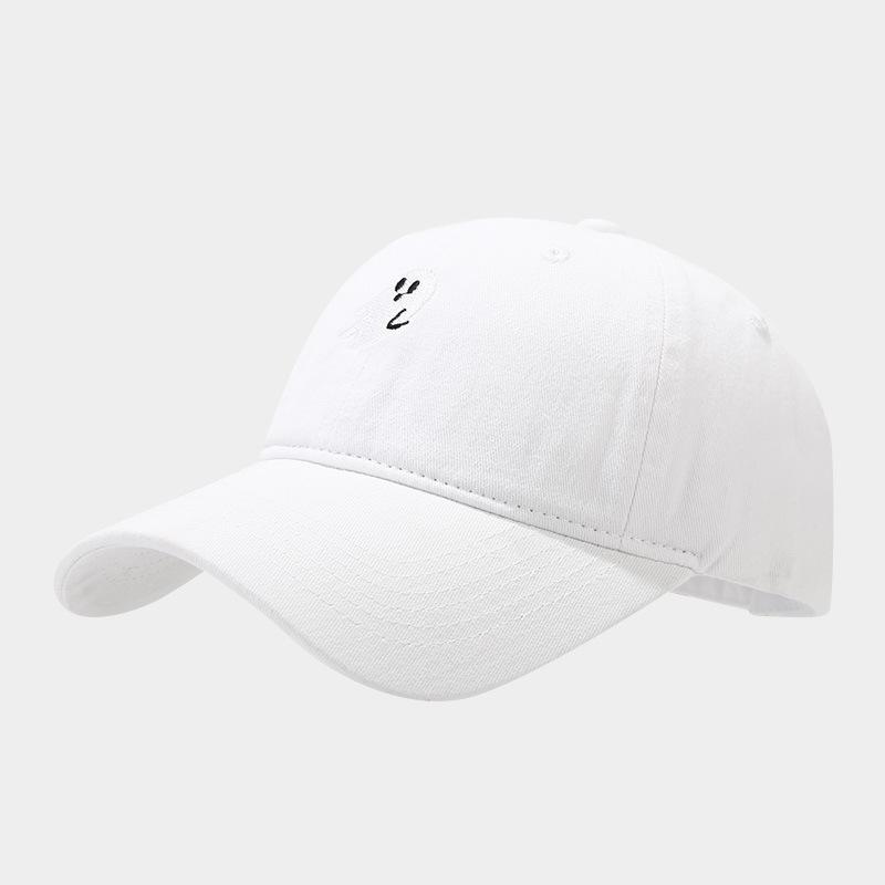 New ghost embroidery washed baseball cap men's and women's outdoor sunshade sunscreen cap fashionable personalized cap