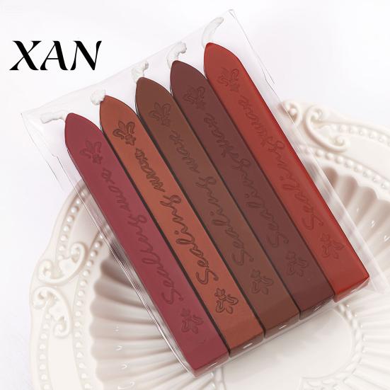 Professional Wax Seal Tools 5PCS Sealing Sticks, with Wicks, Classic Color Retro for Letters Strips, Envelope And Vintage Craft Decor Decorative