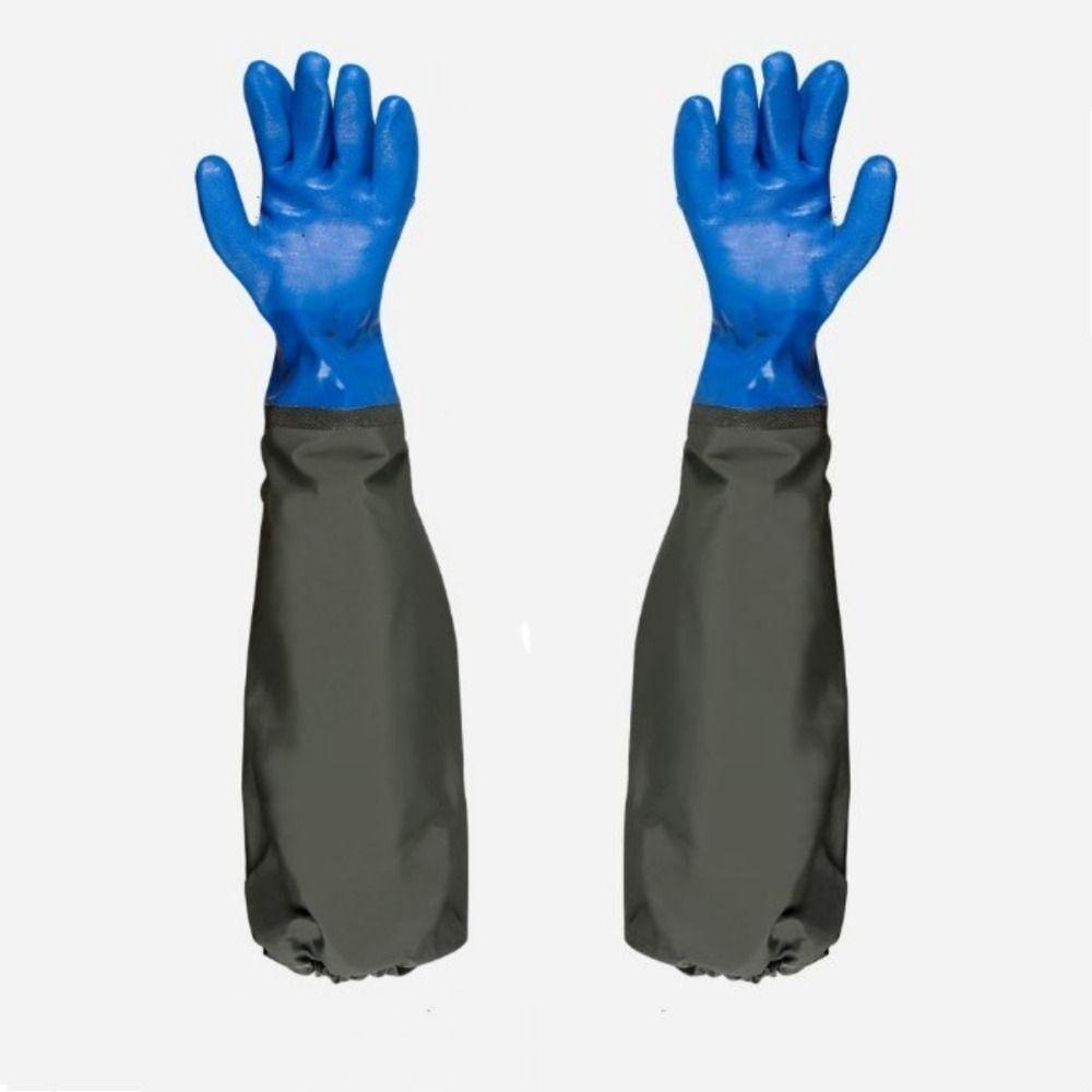 Heavy Protect skin Men Waterproof Glove Pond Gloves Rubber Gloves Long Arm