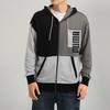 Puma Colorblock Logo Full Zip Hooded Jacket Men Jackets Black Grey 530712-01