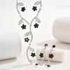 3pcs Sexy and Elegant Flower Pendant Women's Necklace Earring Set Niche Design Birthday Party Wedding Banquet Dress Accessories
