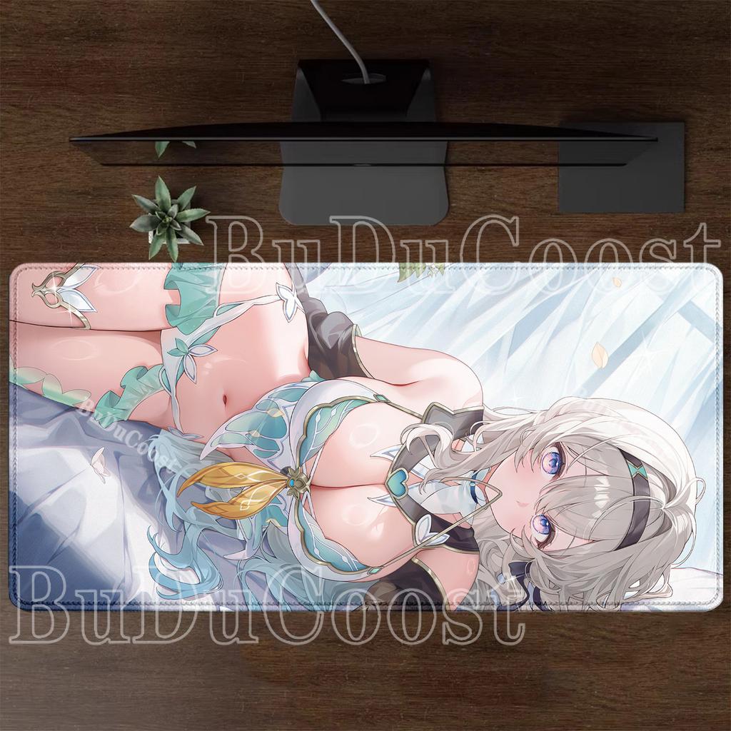 Anime Sexy Girl Firefly Honkai Star Rail HSR Mouse Pad Kawaii HD Printing Desk Mat Pc Cabinet Gaming Keyboard Xxl Large Mousepad