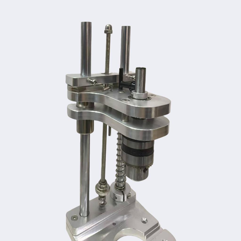 Bohrständer Vertikaler Bohrführer Multifunktionaler Bohrständer mit hoher Präzision Dübelloch-Befestigung CNC-gefräste Aluminiumlegierung Doppelplatte Kompatibel mit