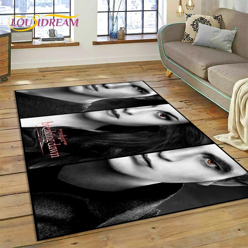 Die Twilight Saga Edward Bella Teppich für Schlafzimmer Wohnzimmer Zuhause Sofadekoration, Kinderspiel Große Dekor Bodenmatte Geschenk