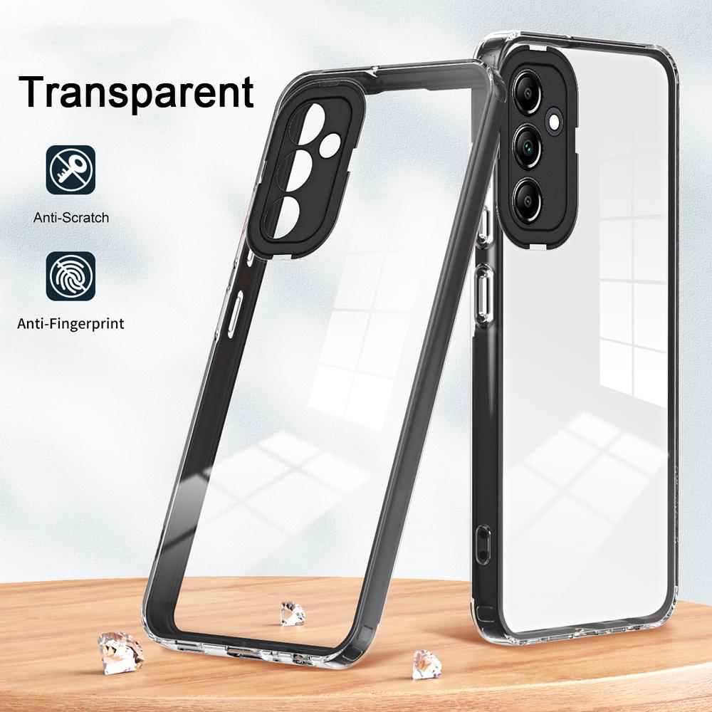 

Ударопрочный прозрачный чехол KEYSION для Samsung M14 5G A24 A14, прозрачный силиконовый чехол из ТПУ + задняя крышка для телефона из ПК для Galaxy A24 4G M14 5G for Samsung A14 5G чёрный