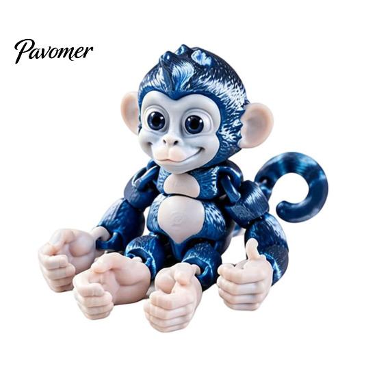 Interactive Fidgeting Toys for Anxiety 3D Printed Articulated Monkey Fidget Toy, Movable Joints Animal Toy Kids Adults, Creative Decompression Stress