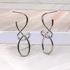 1 Pair of Trendy Stylish Golden Dangle Earrings Big Circle Design Match Retro Daily Outfits Party Accessories Fashionable Stuff