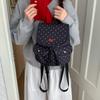 Polka Dot Backpack for Women and Students with Drawstring Closure and Front Pockets
