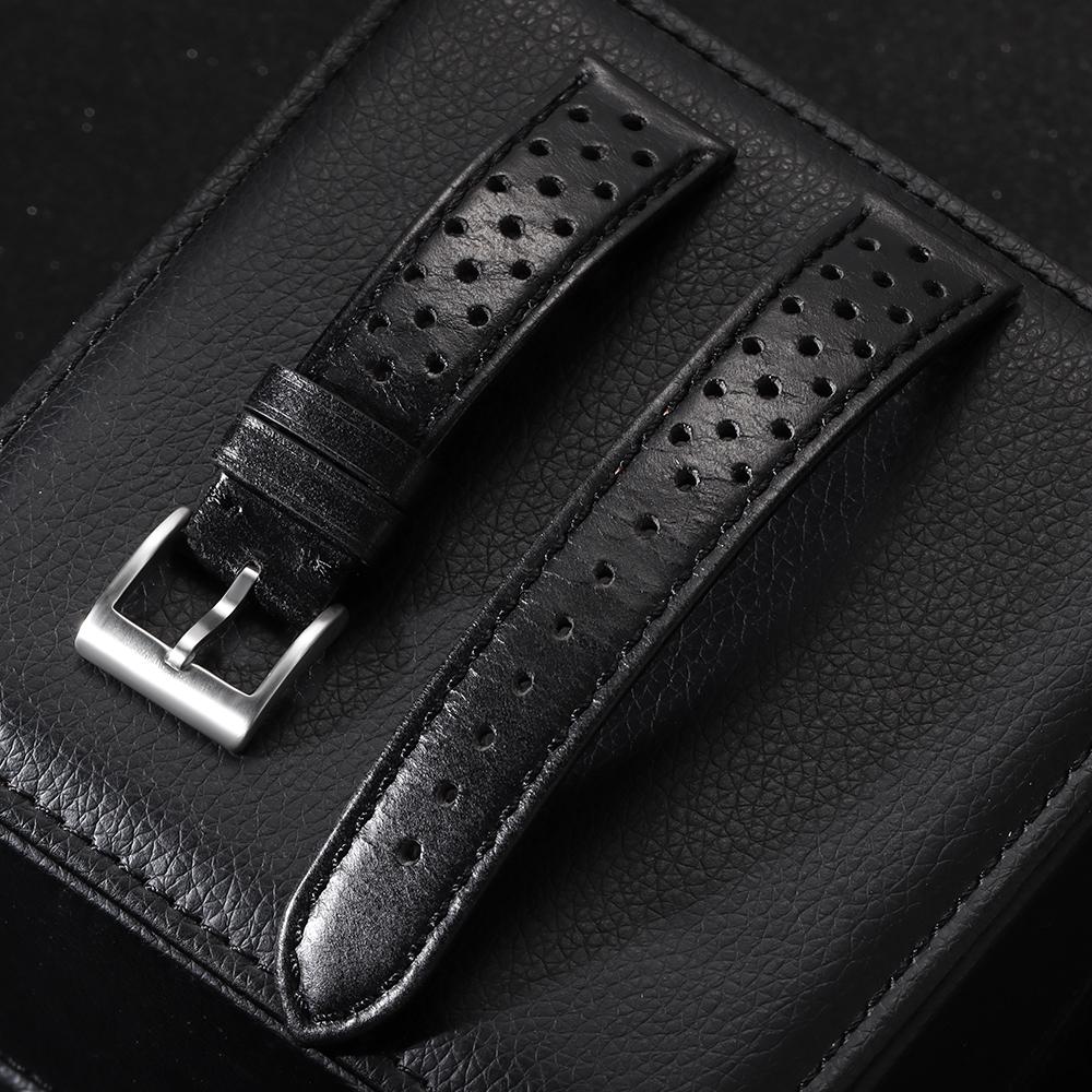Vintage Calfskin Strap 18mm 20mm 22mm Universal Cowhide Watchbands Brown Breathable Bracelet for Men Women Sport Wristwatch Band