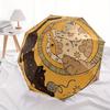 1pc Moon Cats Automatic Open/Close Umbrella with Windproof, Functional Design, 8-Rib Sturdy Canopy