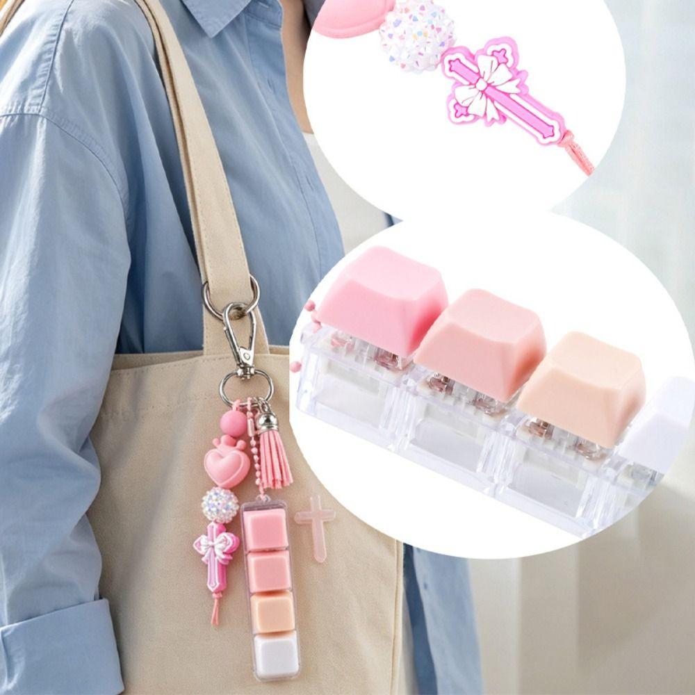 Soft Silicone Handmade Keychain Silicone Beads Stress Relief Toy Fidget Toy Gift For Women
