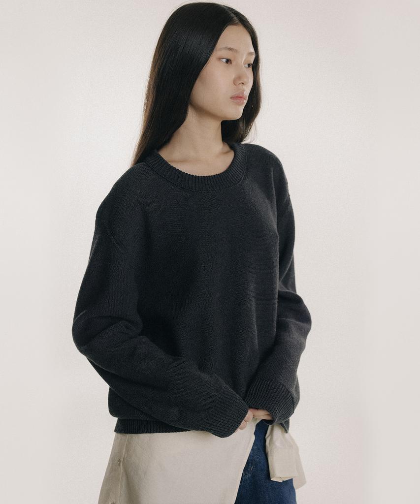 Beullaengkeulumumeon Crispy Crewneck Knit_Charcoal