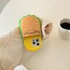 For iPhone 16 Pro Max Silicone Case Cute Hamburger Slipper Design Shockproof Phone Back Cover