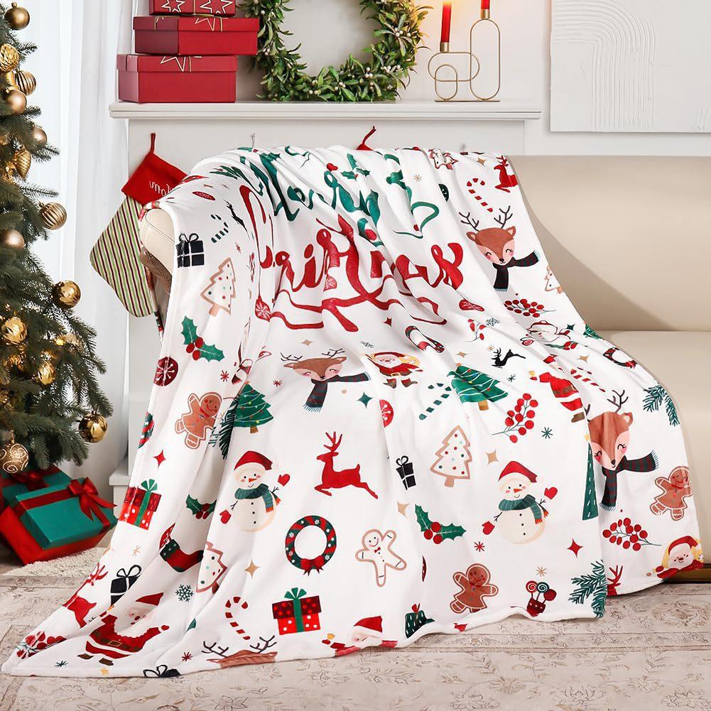 Christmas pine tree gifts Printed Blanket for Sofa Travel Camping Living Room Office Conditioning Blanket for All Seasons Gifts