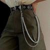 Simple Waist Chain For Women Temperament Pearl Beaded U-Shaped Waist Chain Hip Hop Rock Personality Jeans Chain Accessories