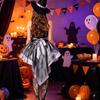 Damen Halloween Hexenkostüm Spaghettiträgerkleid mit Hut und Armband Set