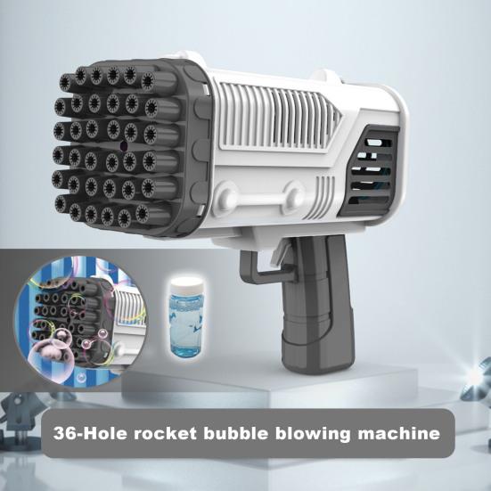Mașină de producere a bulelor cu lumină, 36 de găuri, rezistentă la scurgeri, funcționată cu baterii, portabilă pentru copii, portabilă, automată, suflantă cu bule de jucărie pentru copii mici, băieți, fete, cadou