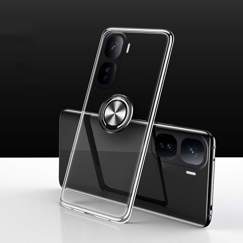For VIVO IQOO NEO 10 Case Ring Holder Phone Case Ultra Thin Transparent Car Navigation Silicone Clear Cases For VIVO IQOO NEO 10 Pro Phone Casing