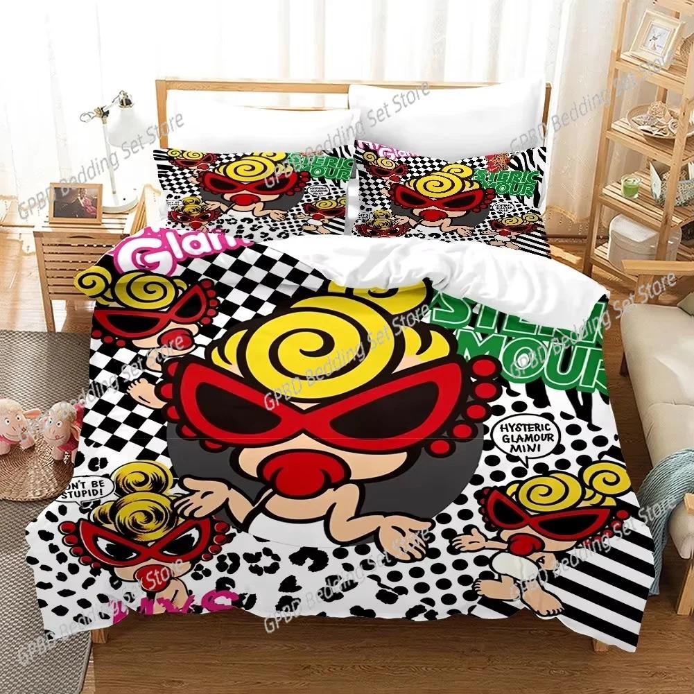 3D Hysteric-Mini Comfortable Duvet Quilt Cover Pillowcase Bedding Set Children Bedroom Decoration Home Textile
