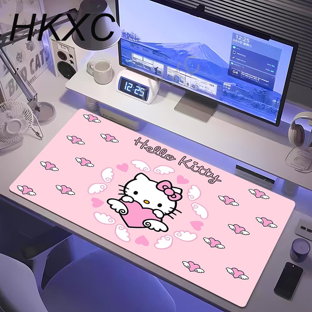 Cartoon Cute Hellokitty Pink Mouse Pad Pc Nonslip Mousepad Oversize Anime Girl Computer Table Mat Esports Game Keyboard Mats