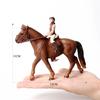 Toy Horses Equestrian Rider Horse Playset Farm Animals Action Figure Animal Figurines Plastic Models Children Toys Kids Gifts