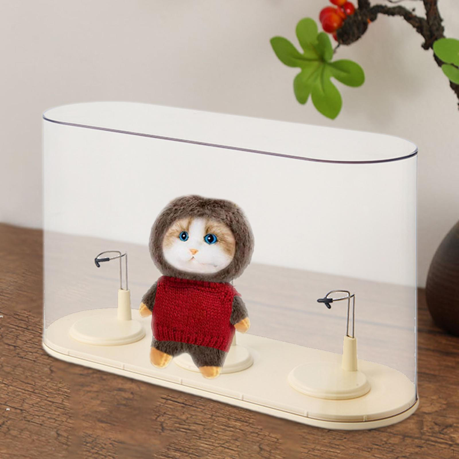 

Витрина для кукол Пылезащитный настольный органайзер Коробка для хранения 5,91 дюйма 6,69 дюйма Кукла Cream