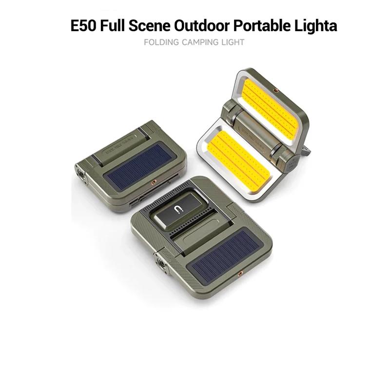 Outdoor LED Solar Camping Light 5000mAh Portable Tent Lantern Emergency Waterproof Hanging Lights Lighting Long Battery Life