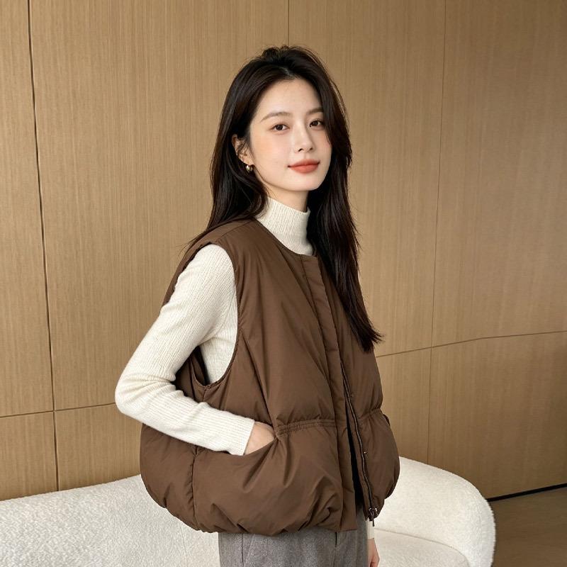 Down vest women's short winter new vest vest Korean version vest duck down women's down jacket