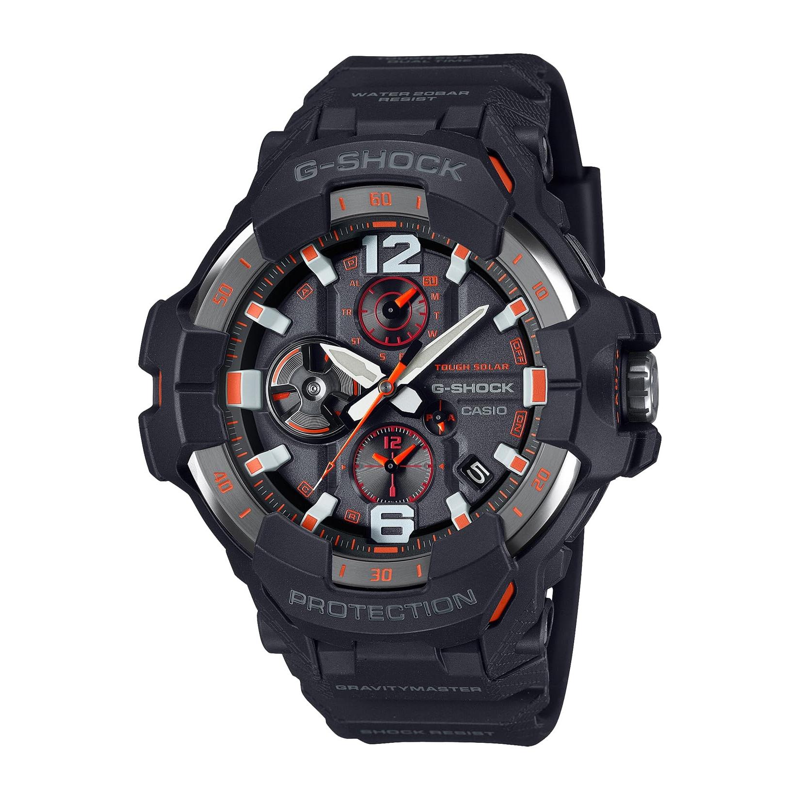 

[Casio] G-Shock Men s Watch, GRAVITYMASTER Bluetooth Tough Solar, Biomass Plastic, Japanese Model GR-B300-1A4JF, Black
