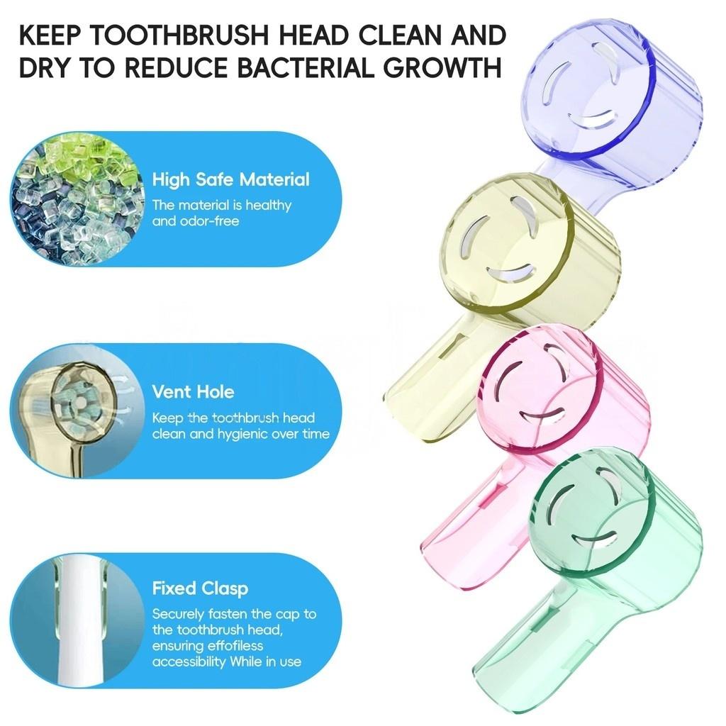 4/6/8Pcs Colors Toothbrush Dustproof Covers Caps Compatible with Braun Oral B & iO Series Electric Toothbrush Head Protector
