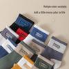Men's 10-Pair Mid-Calf Letter Pattern Antibacterial Socks