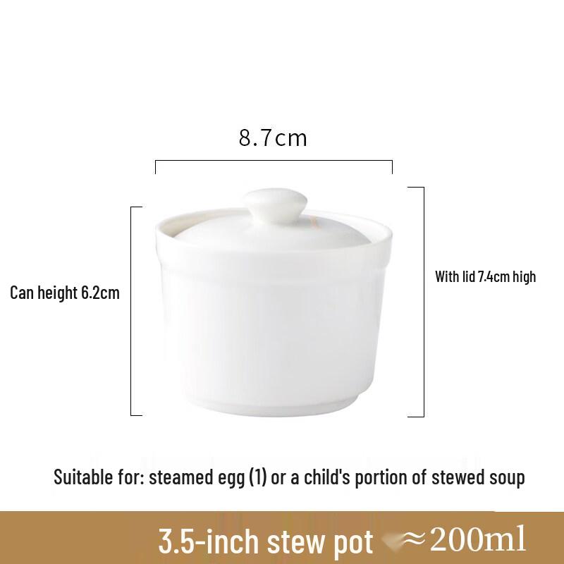 Hotel Style Ceramic Stew Cup with Lid