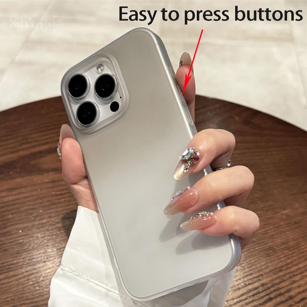 Ultra Thin Phone Case For iPhone iPhone 12 13 14 15 16 Pro Max Plus Transparent Gradient Matte Bumper Back Cases Cover