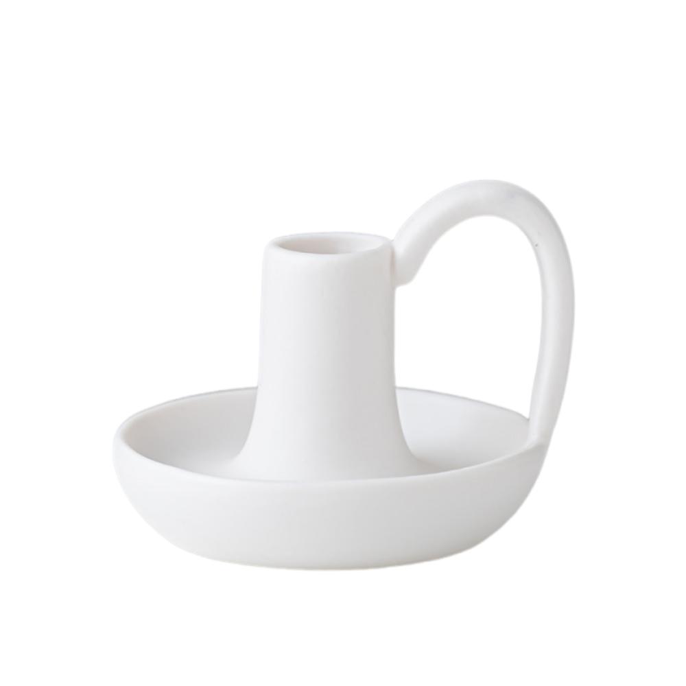 Elegant Tea Cup Candle Holder European Style Minimalist Candle Stands Ceramic Candlestick  Party