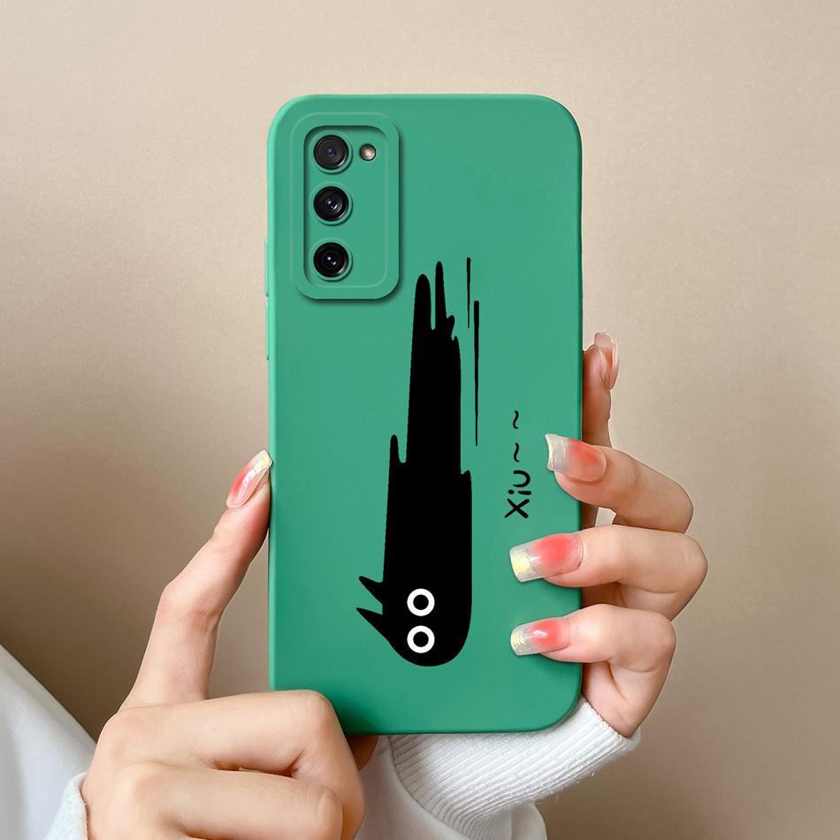 Custodia Per Samsung S20 FE Plus Ultra Gatto Panda Copertura Posteriore Per Samsung Galaxy S 20 Protezione Fotocamera Custodie in Silicone Liquido per Telefono