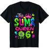 6 Years Old Birthday Party 6th Bday This Slime Queen Is 6 T-Shirt(1)