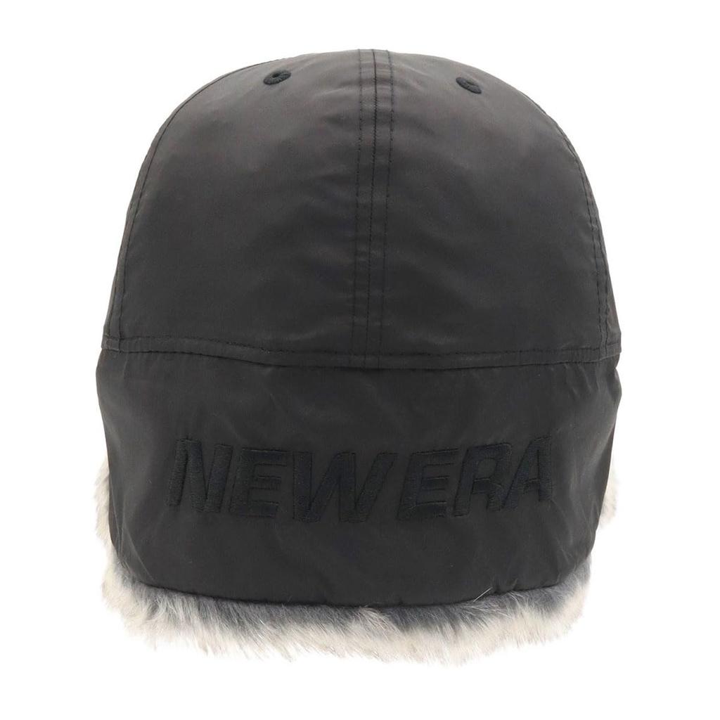 New Era 59FIFTY Flap Down Outdoor Solid Size 7 OD Water Repellent Fur Black Cap, Black, 3/8, 5950FD,