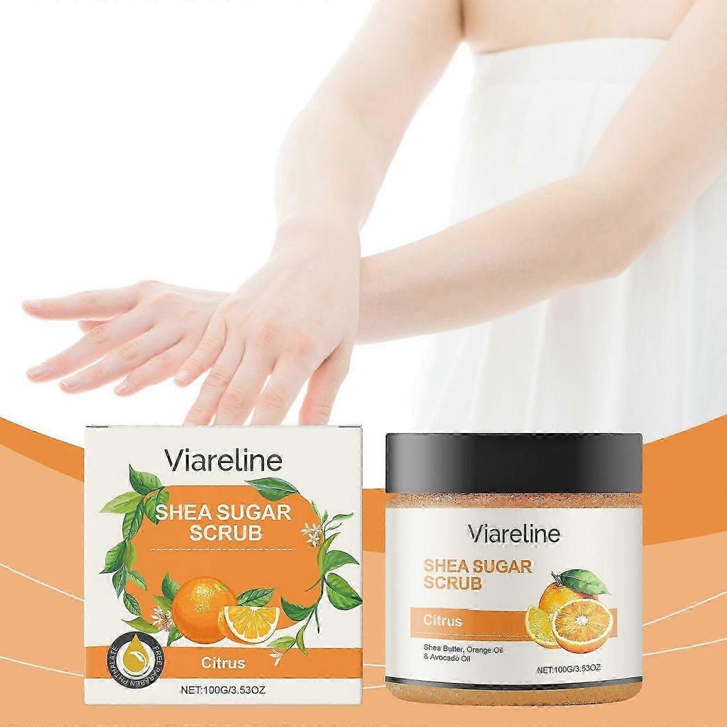 Citrus Body Scrub with Walnut Shell & Mineral Oil Brightening, Hydrating & Exfoliating Daily Body Care