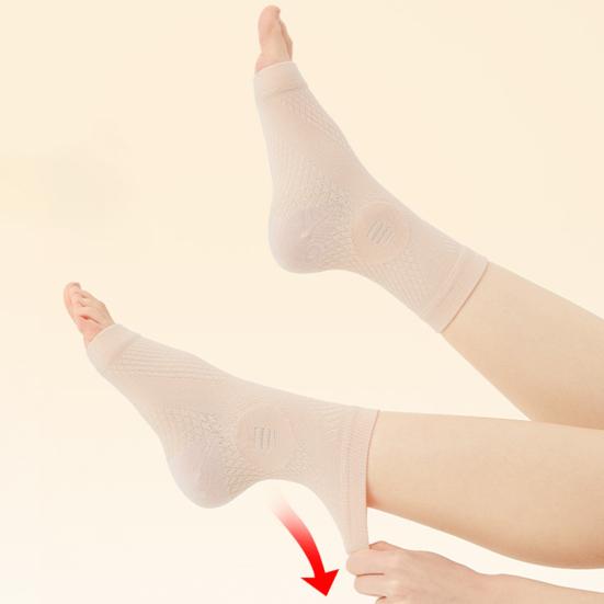 Toeless Ankle Brace Socks Sprained Ankle Compression Sleeve Foot Support for Plantar Fasciitis Achilles Tendonitis