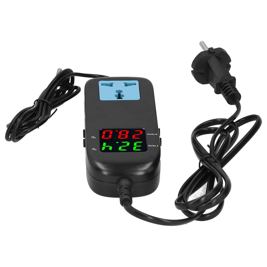 Electronic Thermostat Temperature Controller Dual LED Display with Power Cord for Plant Greenhouses AC
